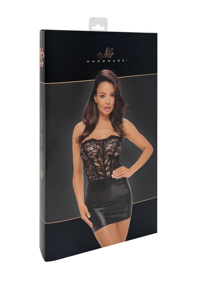 Платье под латекс Noir Handmade F300 Solace lace up corset mini dress Черное S