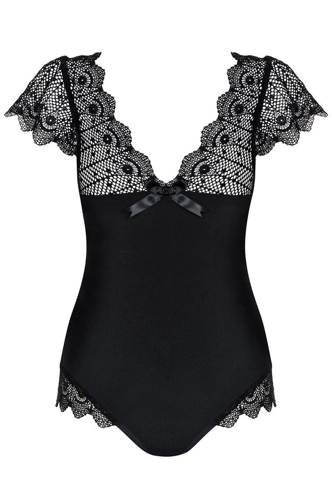 Bodysuit Obsessive Moketta Black S/M