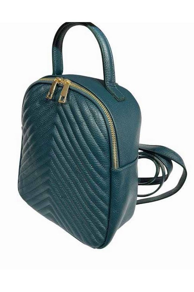 Рюкзак шкіряний Italian Bags 11955 Темно-зелений 11955_petrolio фото