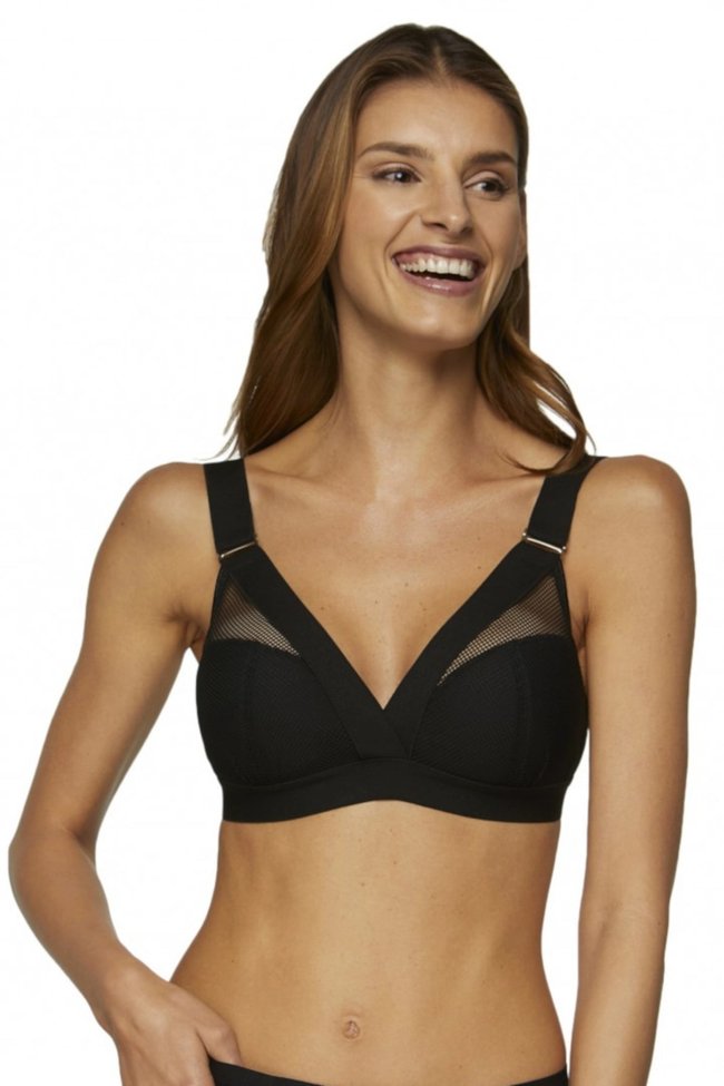 Bra with soft cup without wires Kinga Lara WB-748 Black 75C