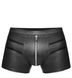 Men's shorts Noir Handmade H006 Men shorts with wet effect, Black, 3XL, 3XL