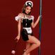 Еротичний костюм покоївки JSY Caring Kim (сукня, стрінги, фартух, чепчик, мітелка) SO9242 фото 2