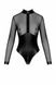 Боді Noir Handmade F321 Edge wetlook and mesh body with rings SX0362 фото 5