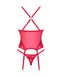 Прозрачный корсет Obsessive Lacelove corset Красный XS/S 99191 фото 6