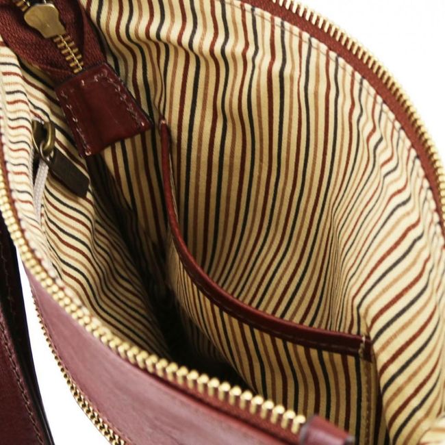 Чоловіча шкіряна сумка через плече Tuscany Leather TL141300 JASON, Темно-коричневий