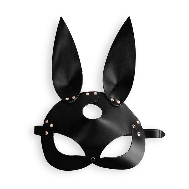 Шкіряна маска Зайчики Art of Sex Bunny mask One Size Чорна SO9644 фото