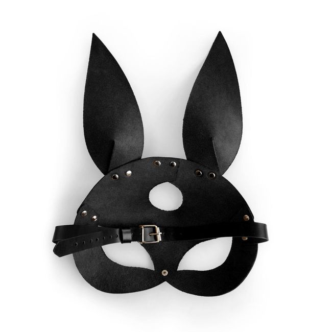 Шкіряна маска Зайчики Art of Sex Bunny mask One Size Чорна SO9644 фото