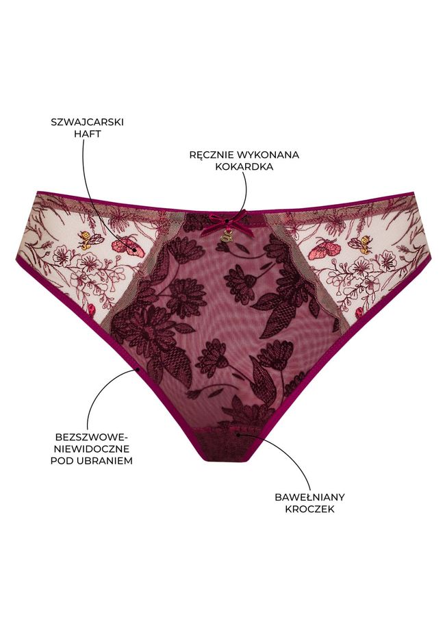 Brazilian panties Samanta Adelina M300, Рубиновый, L