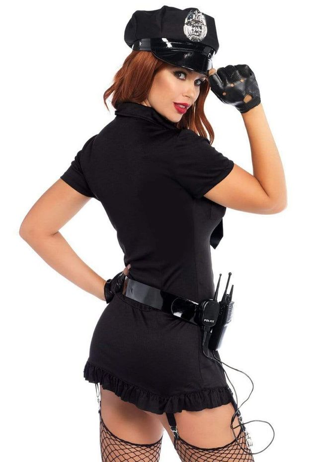 Рольовий костюм поліцейської Leg Avenue Dirty Cop Чорний XL SO9114 фото