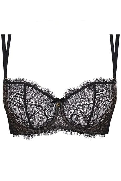 Lace bra soft with cup Samanta Lara A142, Black, 80D