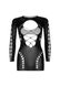 Бесшовное мини-платье Leg Avenue Long sleeve cut out mini dress One size Черное SO8570 фото 5