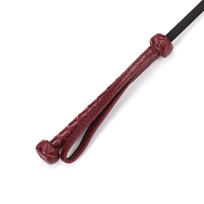 Stack Spanker Liebe Seele Wine Red Riding Crop with Heart-Shape Tip Burgundy