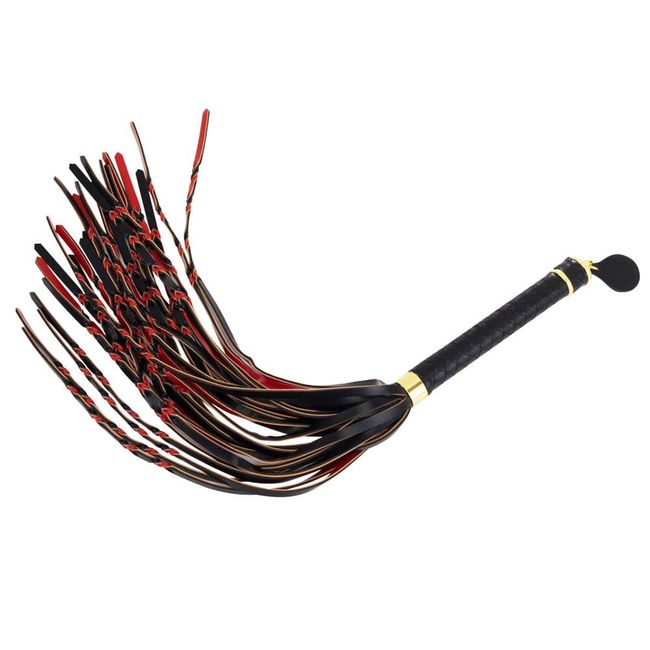 Флоггер LOCKINK SEVANDA Red & Black Braided Tail Flogger Черно-красный SX0876 фото