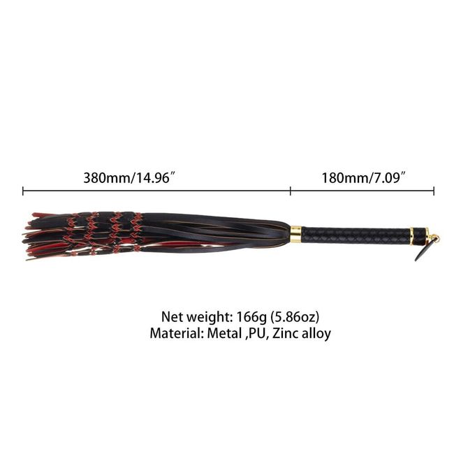 Flogger LOCKINK SEVANDA Red & Black Braided Tail Flogger, Черный/красный