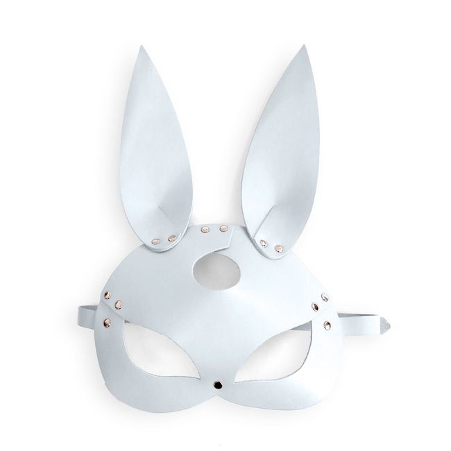 Кожаная маска Зайки Art of Sex Bunny mask One Size Белая SO9646 фото