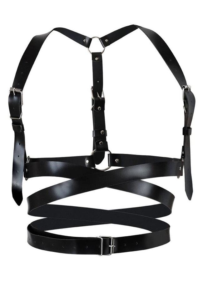 Портупея Art of Sex Melani Leather harness Чорна L/XL/2XL SO8299 фото