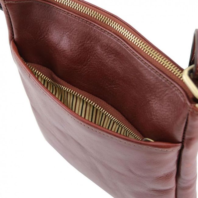 Чоловіча шкіряна сумка через плече Tuscany Leather TL141300 JASON, Світло-коричневий