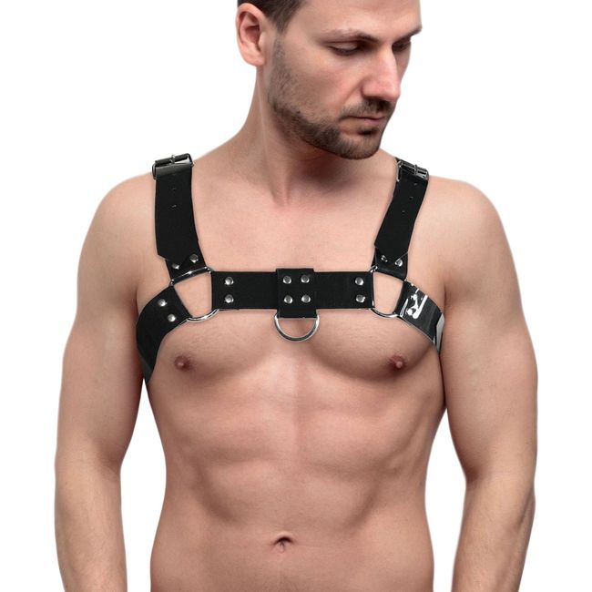 Портупея на грудь Feral Feelings Bulldog Harness Черная One Size