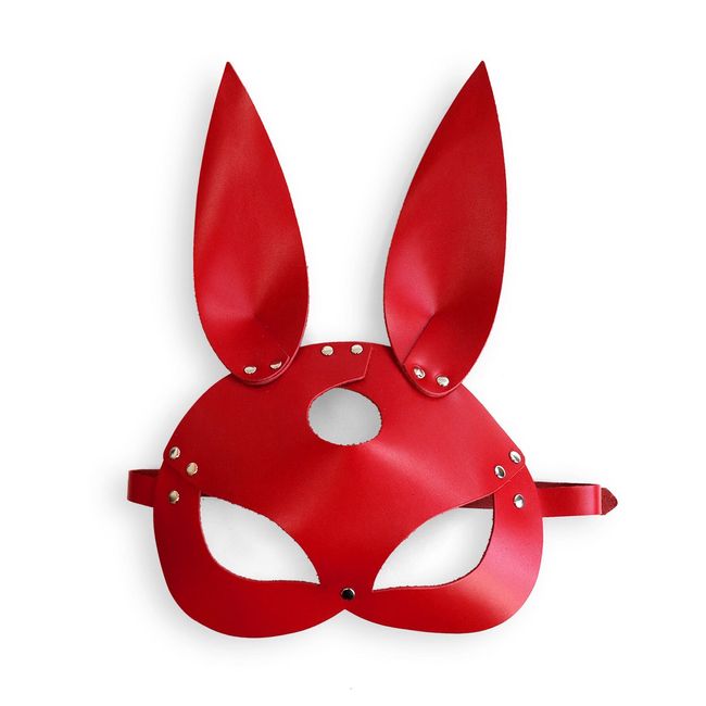 Leather mask Bunny Art of Sex Bunny mask One Size Red