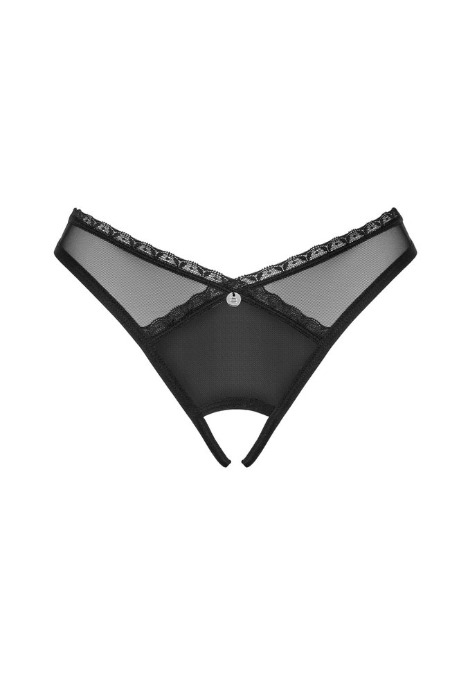 Thong panties with a slit Obsessive Latinesa otwarte Black XS/S