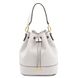 Women's leather bag - bucket Tuscany TL142146 (bucket bag), White