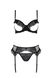 Passion KERRIA SET WITH OPEN BRA ECO (with open bra), Black, S, M, S/M