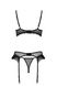 Passion KERRIA SET WITH OPEN BRA ECO (with open bra), Black, S, M, S/M