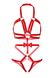 Портупея-боди Leg Avenue Studded O-ring harness teddy Красный L SO8562 фото 5