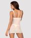 Chemise with thong Obsessive 853-CHE-2 chemise, Экри, S, M, S/M