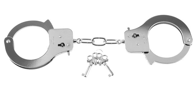 Metal handcuffs FFSLE Metal Handcuffs designer guffs Silver