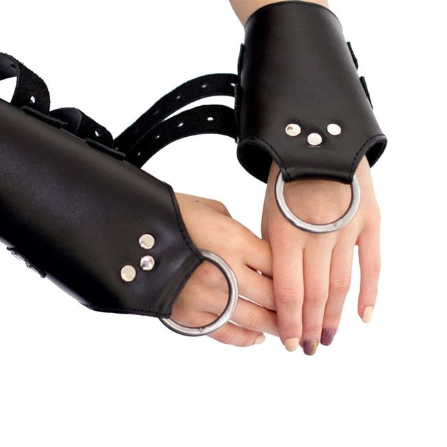 Манжеты для подвеса за руки Kinky Hand Cuffs For Suspension из натуральной кожи SO5183 фото