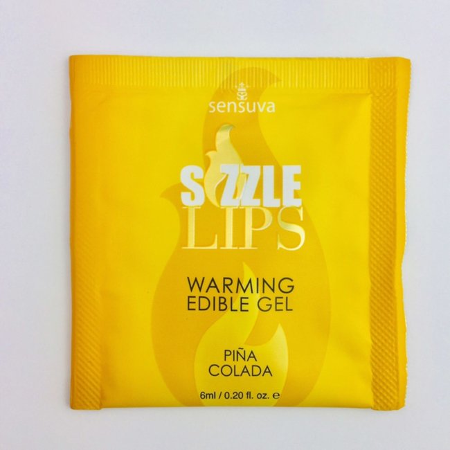 Пробник масажного гелю Sensuva - Sizzle Lips (6 мл) SO3378 фото