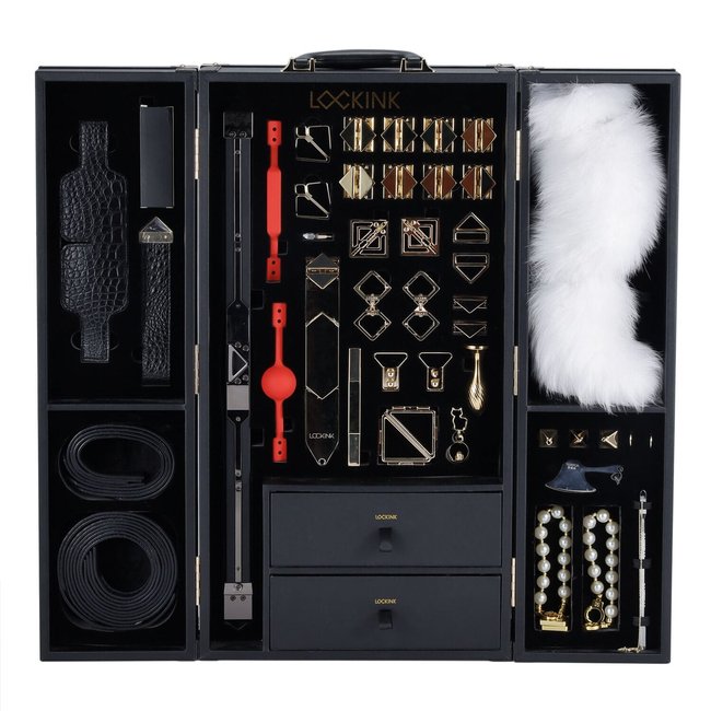 БДСМ-набір LOCKINK All-in-1 BDSM Play Kit Crocodile Leather Чорний SX0819 фото