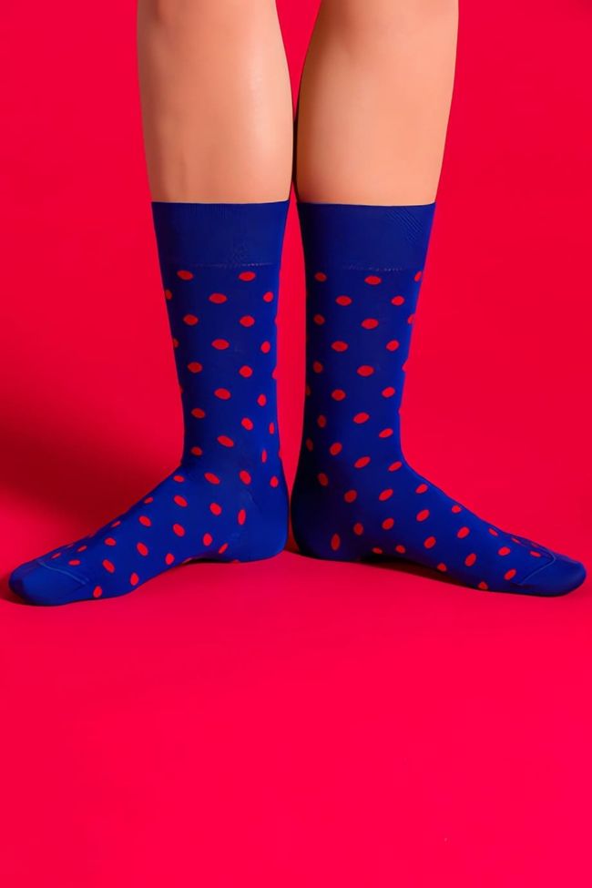 Socks Gabriella SK 008 Cotton Blue polka dots 35/38