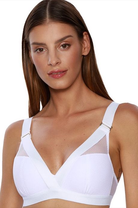 Bra with soft cup without wires Kinga Lara WB-748 White 70E