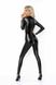 Комбинезон из материала wetlook Комбинезон Noir Handmade F293 Powerwetlook catsuit with front zipper Черный S SX0189 фото 2