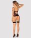 Корсет Obsessive Rosenty corset Черно-малиновый XS/S 99562 фото 4