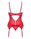 Corset and thong Obsessive Ingridia corset Red XL/2XL