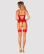 Corset and thong Obsessive Ingridia corset Red XL/2XL