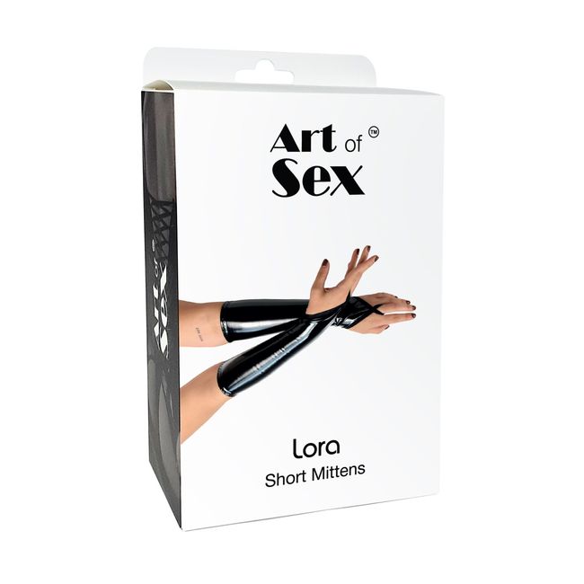 Короткі вінілові миттинки Art of Sex Lora SO7363 фото