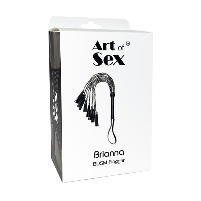 Ажурний батіг з екошкіри Art of Sex Brianna Чорний SO9665 фото