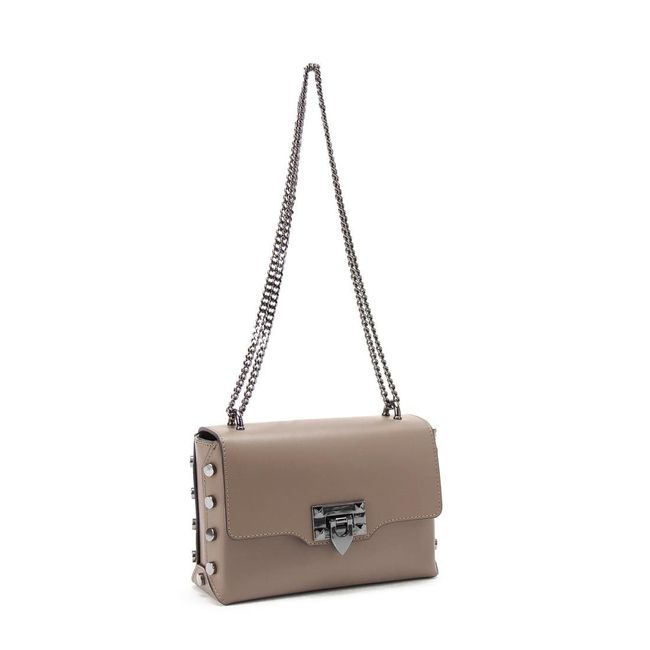 Women's leather crossbody bag Firenze Italy F-IT-9812T Taupe