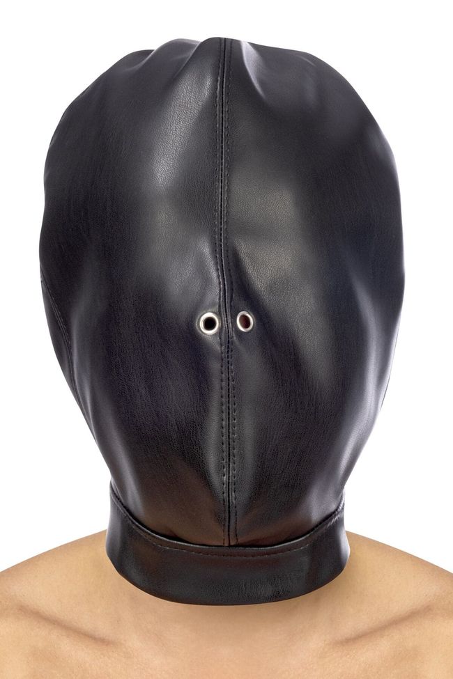 BDSM hood Fetish Tentation Closed BDSM hood in leatherette Black One Size