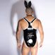 JSY Men's Bunny Costume "Tireless Mat" Bodysuit, Bow Tie, Ears, Black, ONE SIZE, ONE SIZE