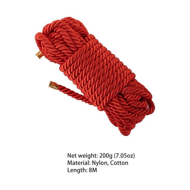 Веревка для шибари LOCKINK SEVANDA Shibari Pratice Rope Red 8 метров Красная SX0879 фото