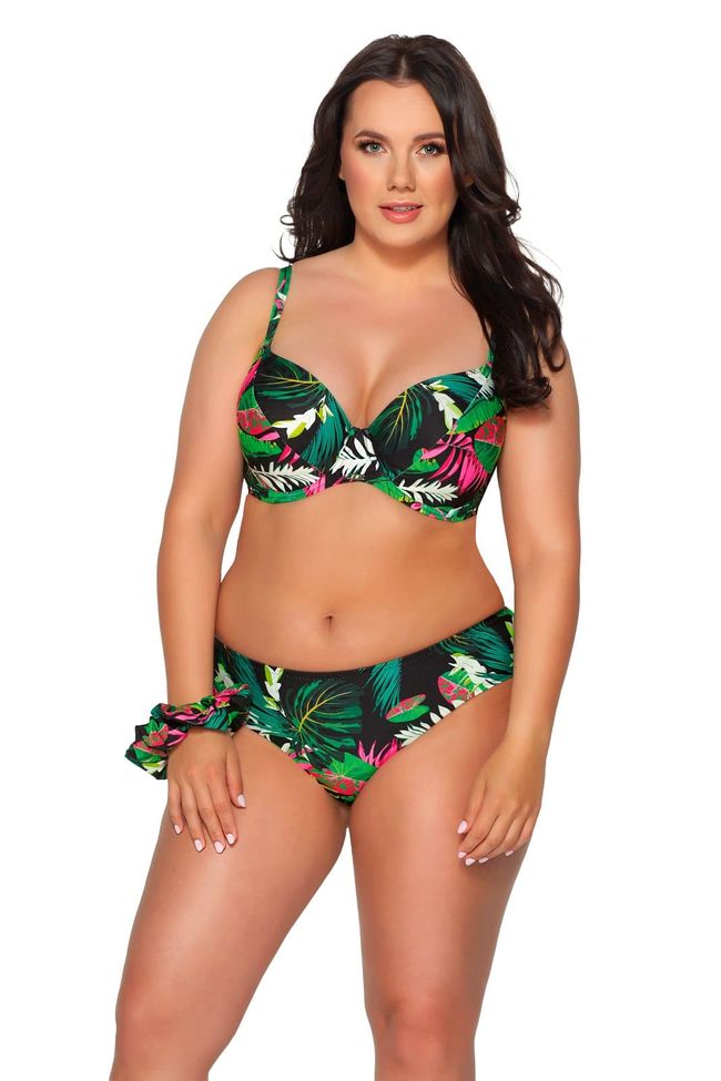 Swimsuit top bust with soft cup Ava SK 202 Tropical Island Green 90C