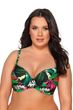 Swimsuit top bust with soft cup Ava SK 202 Tropical Island Green 90C