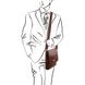 Чоловіча шкіряна сумка через плече JOHN, Tuscany TL141408, Світло-коричневий
