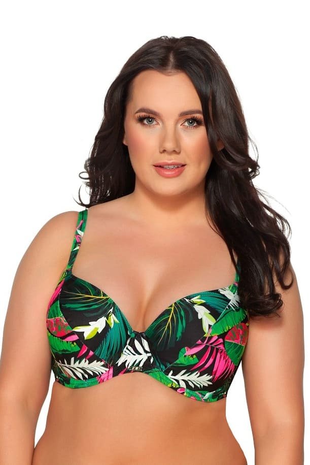 Swimsuit top bust with soft cup Ava SK 202 Tropical Island Green 90F