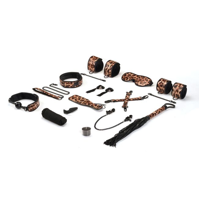 BDSM set Liebe Seele Leopard Print 13pcs set 13 items Leopard, Леопардовый